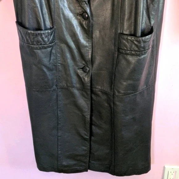 80s Vibe BB Dakota Leather Long Coat SM